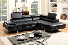 Kemina Black Sectional + Speaker Console