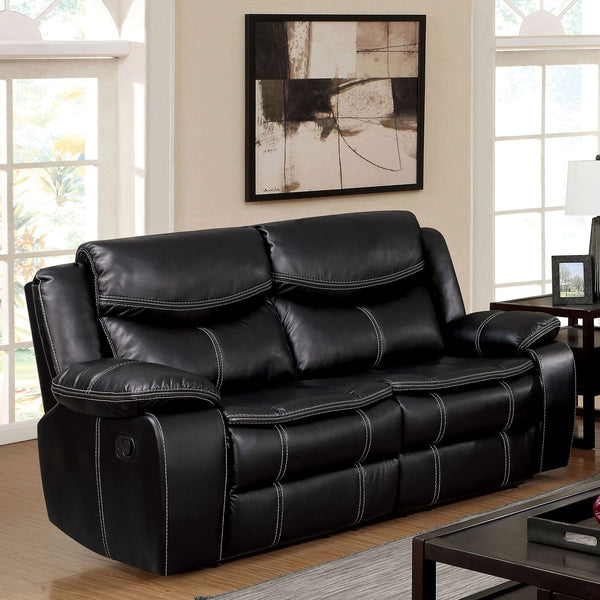 GATRIA Black Love Seat w/ 2 Recliners