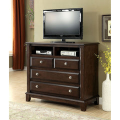Litchville Brown Cherry Media Chest