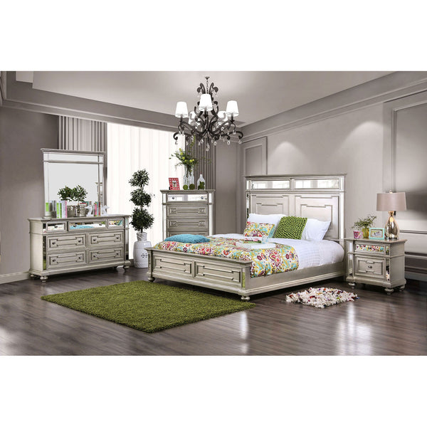 Salamanca Silver 5 Pc. Queen Bedroom Set w/ Chest
