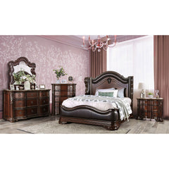 Arcturus Brown Cherry 5 Pc. Queen Bedroom Set w/ 2NS