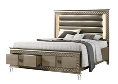 Coral 6Pc Modern Bedroom Set in Bronze Finish by Cosmos Furniture