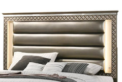 Coral 6Pc Modern Bedroom Set in Bronze Finish by Cosmos Furniture