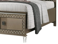 Coral 6Pc Modern Bedroom Set in Bronze Finish by Cosmos Furniture