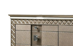 Coral 6Pc Modern Bedroom Set in Bronze Finish by Cosmos Furniture