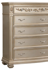 Valentina Traditional Style Chest in Gold finish Wood