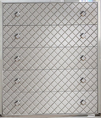 Shiney Contemporary Style Chest in Silver finish Wood