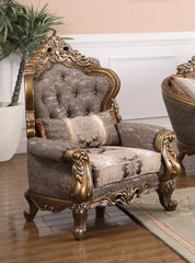 Amelia Traditional Style Chair in Bronze finish Wood