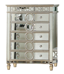 Brooklyn Contemporary Style Chest in Silver finish Wood
