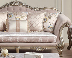 Ariana Traditional Style Loveseat in Champagne finish Wood