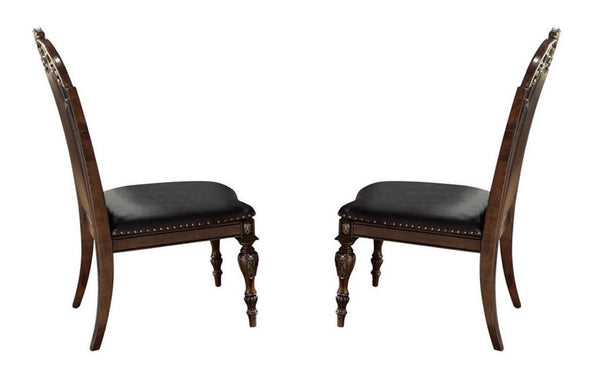 Rosanna Traditional Style Dining Side Chair in Cherry finish Wood