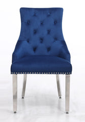 Leo Transitional Style Blue Accent Chair