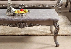Cristina Traditional Sofa and Loveseat in Beige Wood Finish by Cosmos Furniture