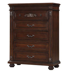 Destiny 6Pc Traditional Bedroom Set in Cherry Finish by Cosmos Furniture