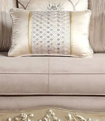 Elanor Traditional Sofa and Loveseat in Champagne Wood Finish by Cosmos Furniture