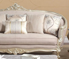 Elanor Traditional Sofa and Loveseat in Champagne Wood Finish by Cosmos Furniture