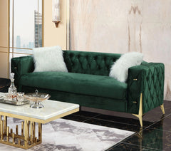 Emerald Modern Sofa and Loveseat in Emerald Green Color by Cosmos Furniture