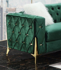 Emerald Modern Sofa and Loveseat in Emerald Green Color by Cosmos Furniture