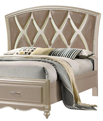 Faisal 6Pc Traditional Bedroom Set in Champagne Finish by Cosmos Furniture