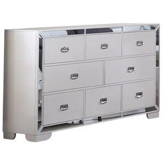 Gloria 6Pc Contemporary Bedroom Set in White Finish by Cosmos Furniture