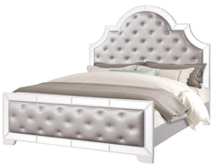Grand Gloria 6Pc Contemporary Bedroom Set in White Finish by Cosmos Furniture