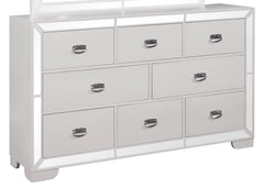 Grand Gloria 6Pc Contemporary Bedroom Set in White Finish by Cosmos Furniture