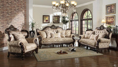 Jade Traditional Sofa and Loveseat in Cherry Wood Finish by Cosmos Furniture
