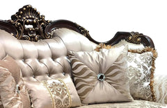 Jade Traditional Sofa and Loveseat in Cherry Wood Finish by Cosmos Furniture