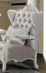 Juliana Traditional Sofa and Loveseat in Pearl White Wood Finish by Cosmos Furniture