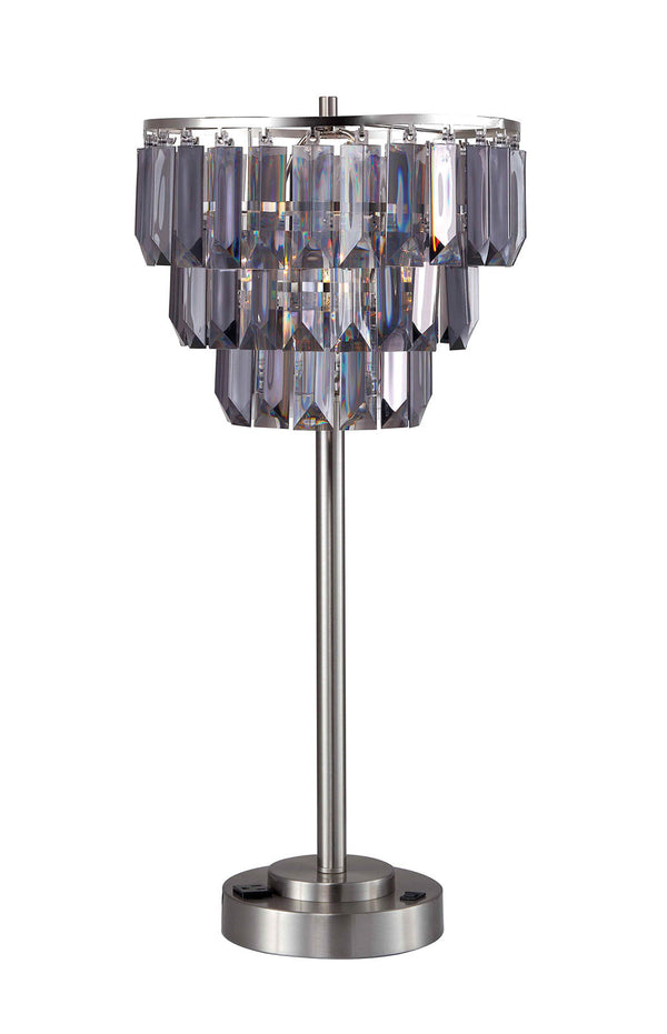 Meg Black/Chrome Table Lamp