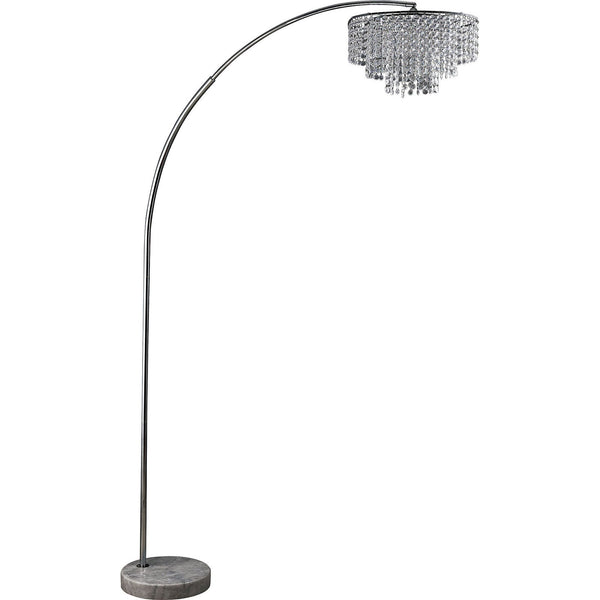 Julie Chrome 62"H Crystal Chrome Arch Lamp