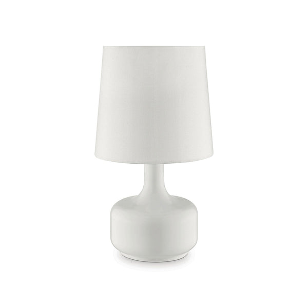 Farah White 17"H Glossy White Table Lamp