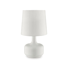 Farah White 17"H Glossy White Table Lamp