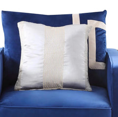 Lawrence Transitional Sofa and Loveseat in Navy Fabric by Cosmos Furniture