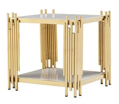 Lawrence Transitional Sofa and Loveseat in Navy Fabric by Cosmos Furniture