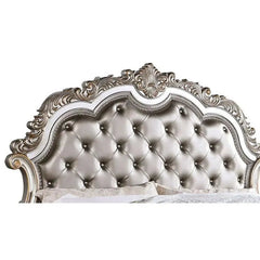 Melrose 6Pc Transitional Bedroom Set in Silver Finish by Cosmos Furniture