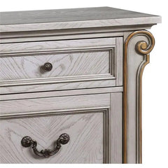 Melrose 6Pc Transitional Bedroom Set in Silver Finish by Cosmos Furniture