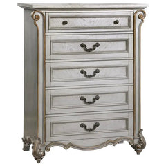 Melrose 6Pc Transitional Bedroom Set in Silver Finish by Cosmos Furniture