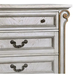 Melrose 6Pc Transitional Bedroom Set in Silver Finish by Cosmos Furniture