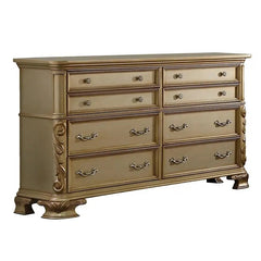 Miranda 6Pc Traditional Bedroom Set in Gold Finish by Cosmos Furniture