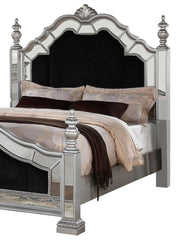 Pamela 6Pc Transitional Bedroom Set in Silver Finish by Cosmos Furniture