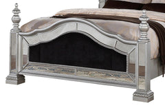 Pamela 6Pc Transitional Bedroom Set in Silver Finish by Cosmos Furniture