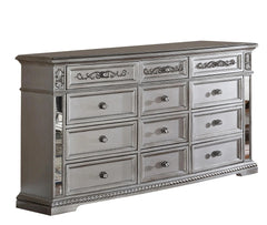 Pamela 6Pc Transitional Bedroom Set in Silver Finish by Cosmos Furniture