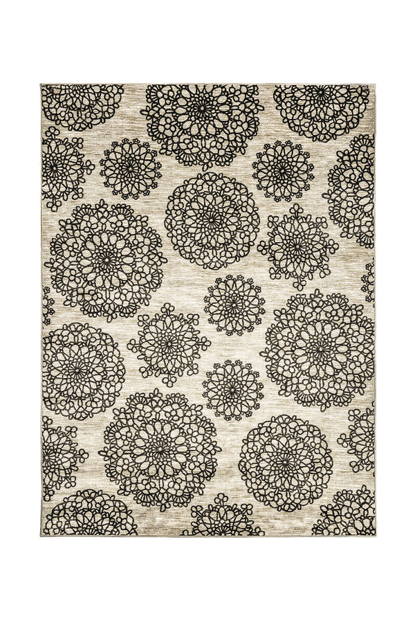 Acanthus Dark Gray/Black 5' X 8' Area Rug
