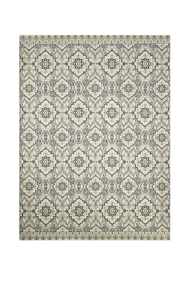 Acanthus Beige/Blue 5' X 8' Area Rug