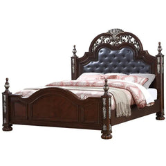 Rosanna 6Pc Traditional Bedroom Set in Cherry Finish by Cosmos Furniture