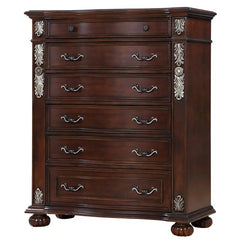 Rosanna 6Pc Traditional Bedroom Set in Cherry Finish by Cosmos Furniture