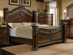 Rose Traditional Bedroom set in Dark Cherry by Galaxy Furniture