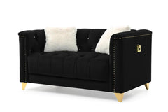 Russell Modern Sofa and Loveseat in Velvet by Galaxy Furniture