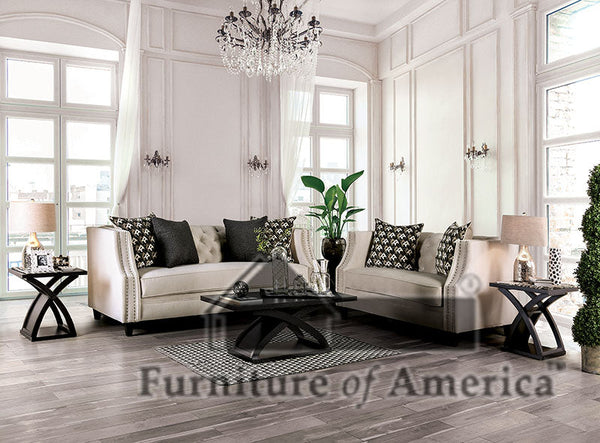 Aniyah Beige Sofa + Love Seat